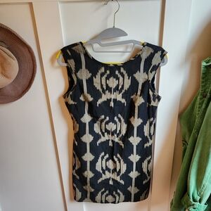 Staring at Stars Black and Olive Green/ Tan Patterned Dress